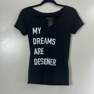 Aeropostale top black My Dreams Are Designer Graphic Short Sleeve Women’s size M